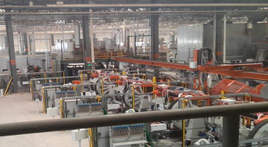Titling gravity casting line