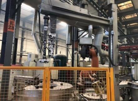 Low pressure sand casting line